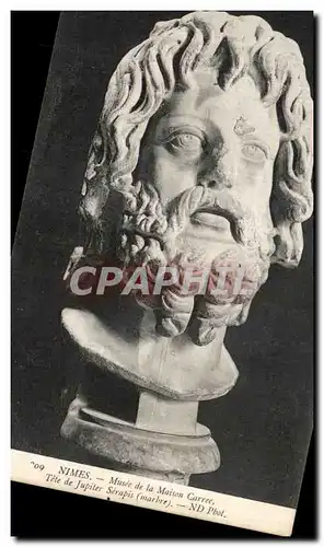 Ansichtskarte AK Nimes Musee de la Maison Carree Tete de Jupiter Serapis