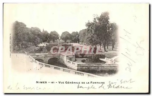 Ansichtskarte AK Nimes Vue Generale De La Fontaine