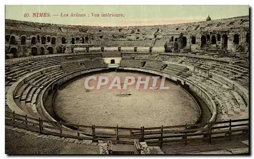 Cartes postales Nimes Les Arenes Vue Interieure