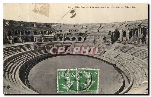 Cartes postales Nimes Vue Interieure des Arenes