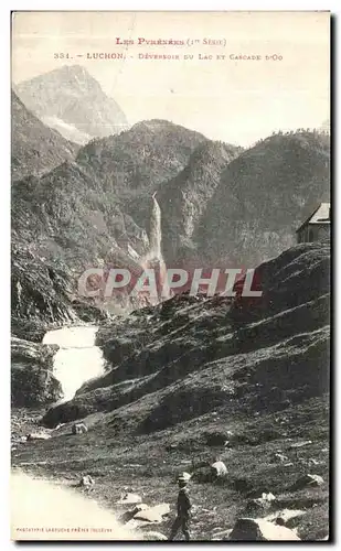 Cartes postales Luchon Deversoir Du Lac Et Cascade d Oo