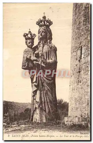 Cartes postales Saint Jean Pointe Sainte Hospice La tour et la vierge