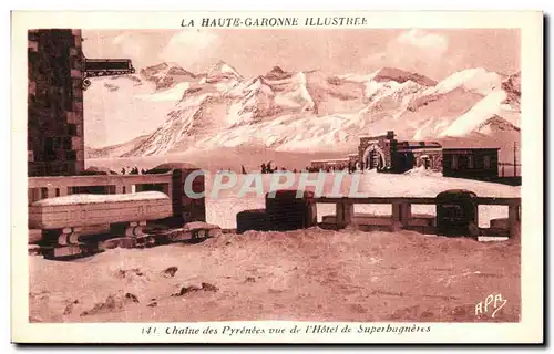 Cartes postales Chaine des Pyrenees Vue de L Hotel de Superbagneres