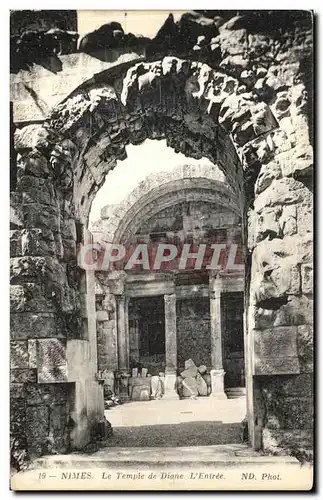 Cartes postales Nimes Le Temple de Diane L Entree