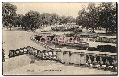 Cartes postales Nimes Le Jardin de La Fontaine