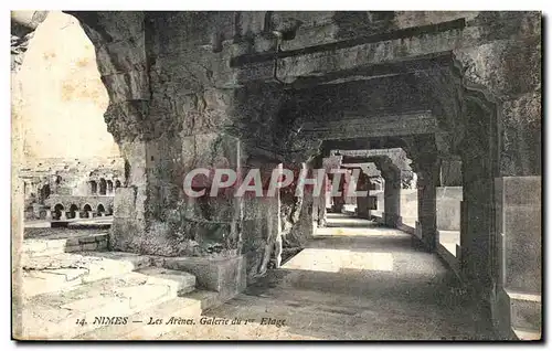 Cartes postales Nimes Les Arenes Galerie Du 1er Etage