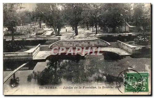 Cartes postales Nimes Jardin de la Fontaine La Source