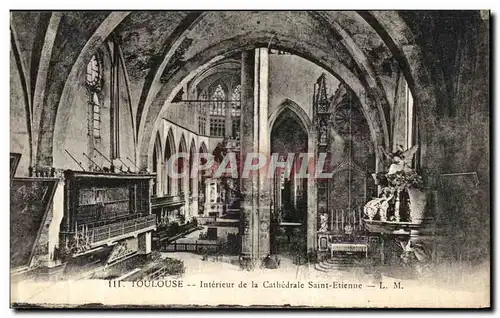 Cartes postales Toulouse Interieur de la Cathedrale Saint Etienne