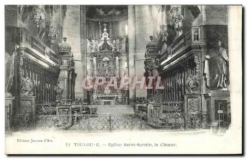 Cartes postales Toulouse Basilique Saint Sernin Le Choeur