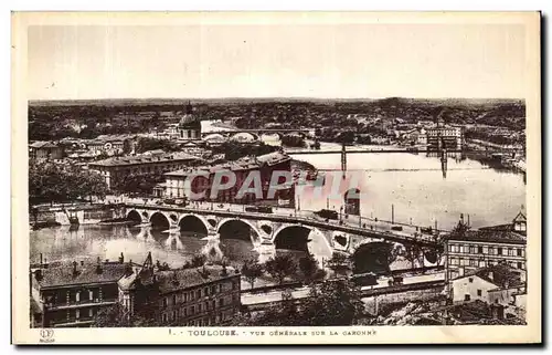 Cartes postales Toulouse Vue Generale Sur La Garonne