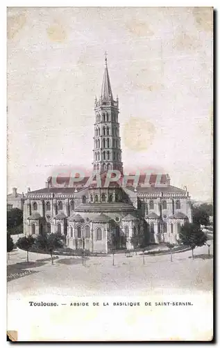 Cartes postales Toulouse Abside De la Basilique De saint Sernin Publicite Lait d Appenzell