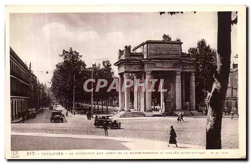 Ansichtskarte AK Toulouse Le monument Aux Morts De la Haute Garonne et l allee Alph Peyrat