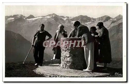 Ansichtskarte AK Luchon Superbagneres La Table D Orientation Au Fond Le massif de Crabioules