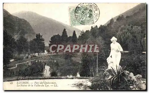 Cartes postales Luchon Parc des Quinconnes La Statue de la Vallee du Lys