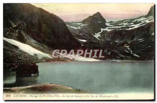 Cartes postales Luchon Passage du Portillon du Le lac de Saouzat et le Tue de Montarque