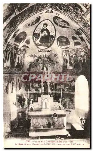 Cartes postales Luchon Vallee de l Arboust pres luchon Interieur de l eglise de Cazeaux