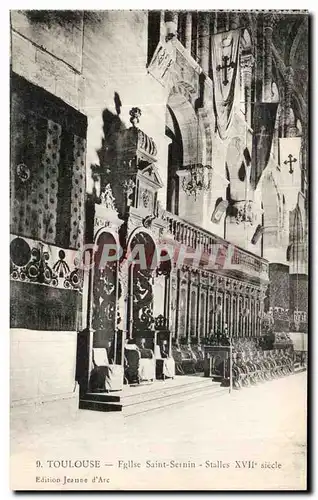 Cartes postales Toulouse Eglise Saint Sernin Stalles