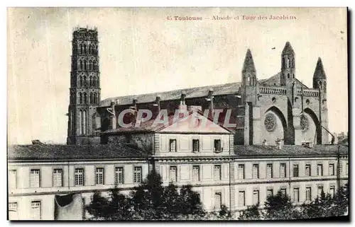 Cartes postales Toulouse Abside et Tour des Jacobins