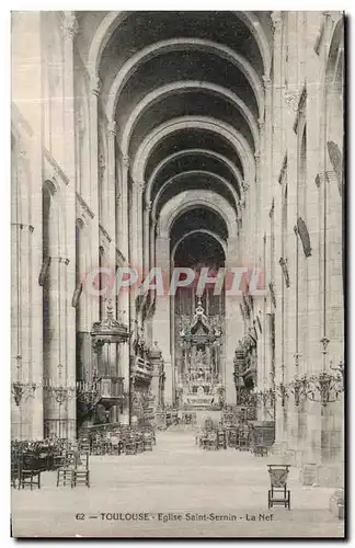 Cartes postales Toulouse Eglise Saint Sernin La Nef