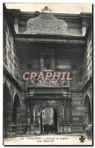 Cartes postales Toulouse Interieur du Capitole Cour Henri IV