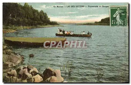 Ansichtskarte AK En Morvan Lac Des Settons Promenade en Barque