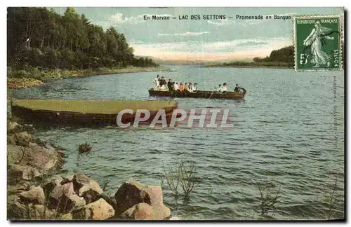 Cartes postales En Morvan Lac Des Settons Promenade en Barque