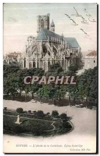 Ansichtskarte AK Nevers L Abside de la Cathedrale Eglise Saint Cyr