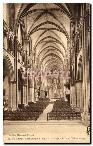 Ansichtskarte AK Nevers Cathedrale St Cyr Interieur