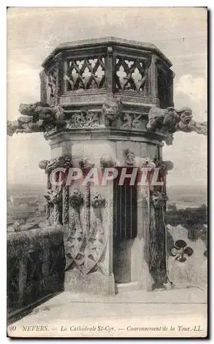 Cartes postales Nevers La Cathedrale Saint Cyr Couronnement de la Tour