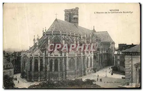 Cartes postales Nevers L Abside de la Cathedrale Saint Cyr