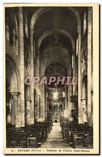 Cartes postales Nevers Interieur de l Eglise Saint Etienne