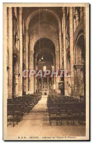 Cartes postales Nevers Interieur de Eglise Saint Etienne