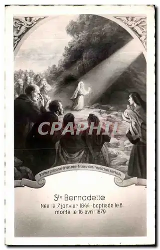 Cartes postales St Bernadette Nee le 7 janvier 1844 Nevers Lourdes