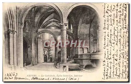 Cartes postales Nevers La Cathedrale Eglise Saint Cyr Interieur