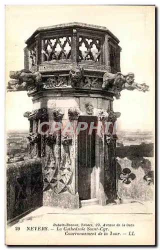 Ansichtskarte AK Nevers La Cathedrale Saint Cyr Couronnement de la tour