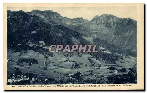 Cartes postales Le Dauphine Le Grand Thiervoz les Hotels du Curtillard le col d Arguille et le massif de la Vall