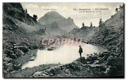 Cartes postales Dauphine Belledonne Lac du Sentier de la Pra