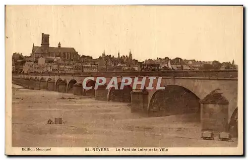 Cartes postales Nevers Le Pont de Loire et la Ville