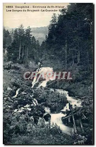 Cartes postales Dauphine Environs de St Nizier Les gorges du Bruyant la cascade