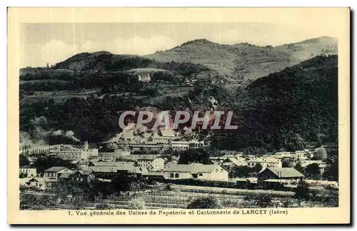 Cartes postales Lancey Vue Generale des Usines de Papeterie et Cartonnerie de Lancey