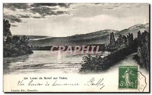 Cartes postales Lever de Soleil sur I Isere