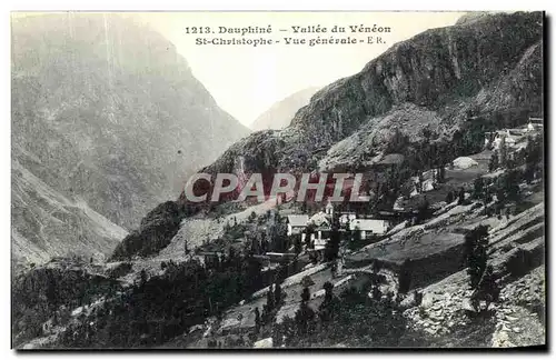 Cartes postales Dauphine Vallee du Veneon St Christophe Vue Generale