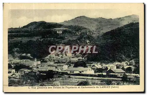 Cartes postales Vue generale des usines de papeterie et cartonnerie de Lancey