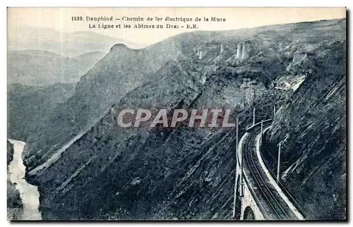 Cartes postales Dauphine Chemin de fer electrique de la Mure La ligne et les abimes du Drac