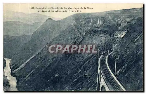 Cartes postales Dauphine Chemin de fer electrique de la Mure La ligne et les abimes du Drac