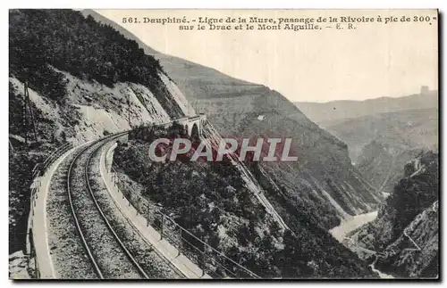 Ansichtskarte AK Dauphine Ligne de la Mure Passege de la Rivoire a pic sur le Drac et le Mont Aiguille