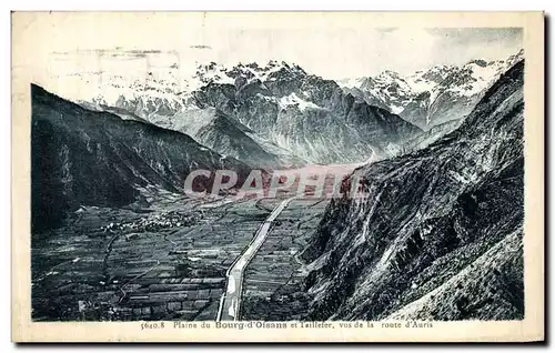 Cartes postales Plaine du Bourg d Oisans et Vus de la route D auris