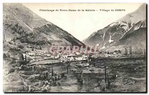 Cartes postales Pelerinage de Notre Dame de la Salette Village de Corps