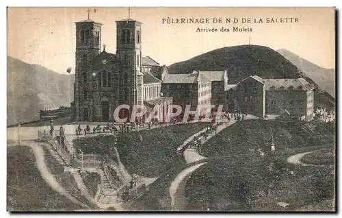 Cartes postales Pelernage de Notre Dame de la Salette Arrivee des Mulets