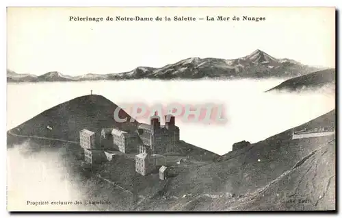 Cartes postales Pelernage de Notre Dame de la Salette La Mer de Nuages